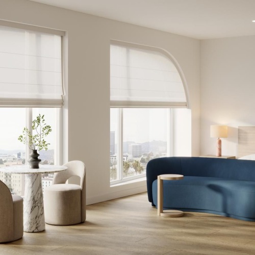 a room with a bed and a couch